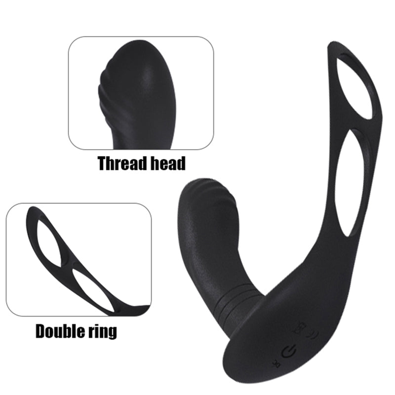 Remote Off-Site Control Double Ring Posterior Prostate Exercise Powerful Vibrator