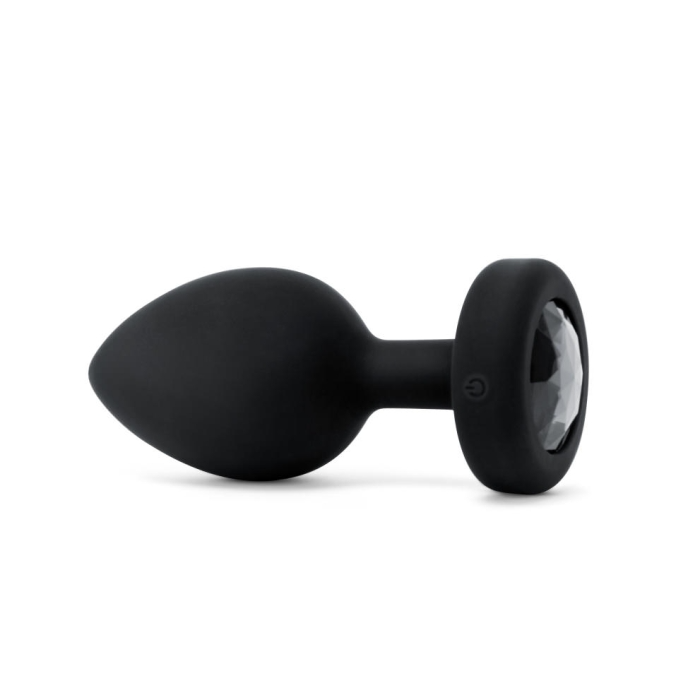 VIBRATING JEWEL PLUG | XXL | BLACK