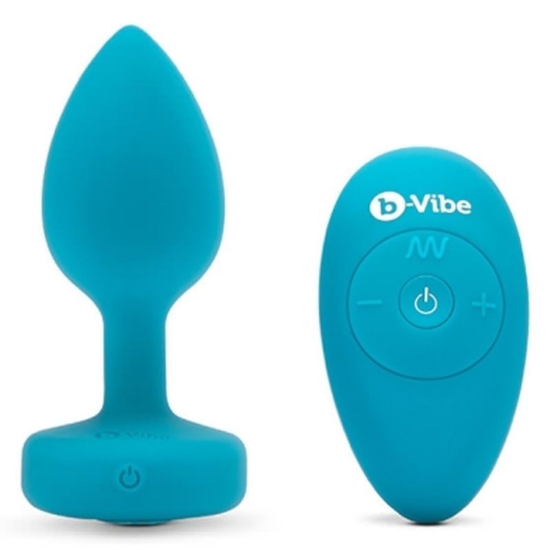 VIBRATING JEWEL PLUG | S/M | TEAL