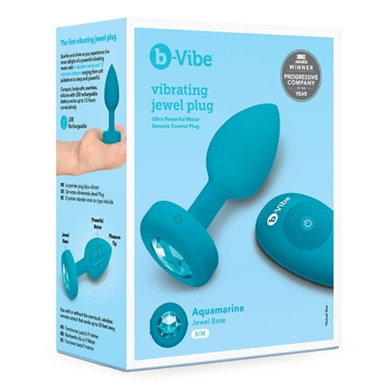 VIBRATING JEWEL PLUG | S/M | TEAL