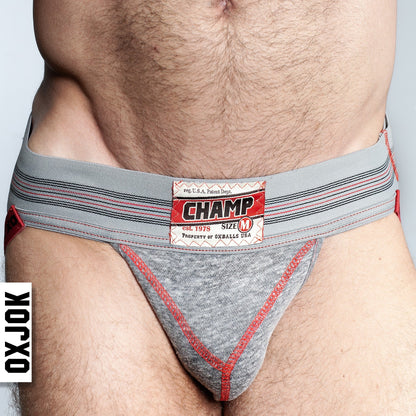 CHAMP, vintage sweatshirt jockstrap, GRAY HEATHER, XX-LARGE