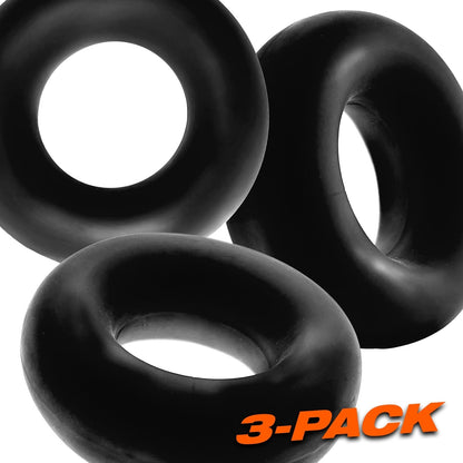 Oxballs FAT WILLY, 3-pack jumbo cockrings - BLACK