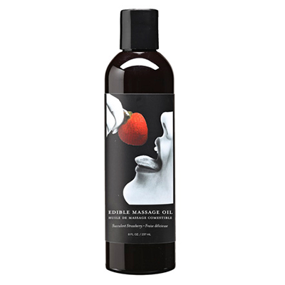 Edible Massage Oil Strawberry  8 fl oz / 237 ml