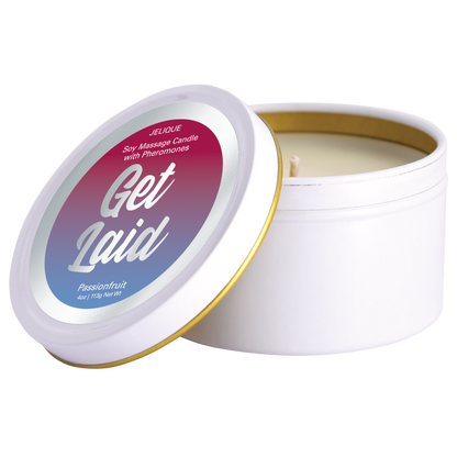 MOOD CANDLES Get Laid - Pheromone Massage Candle Passion Fruit 4oz | 113g