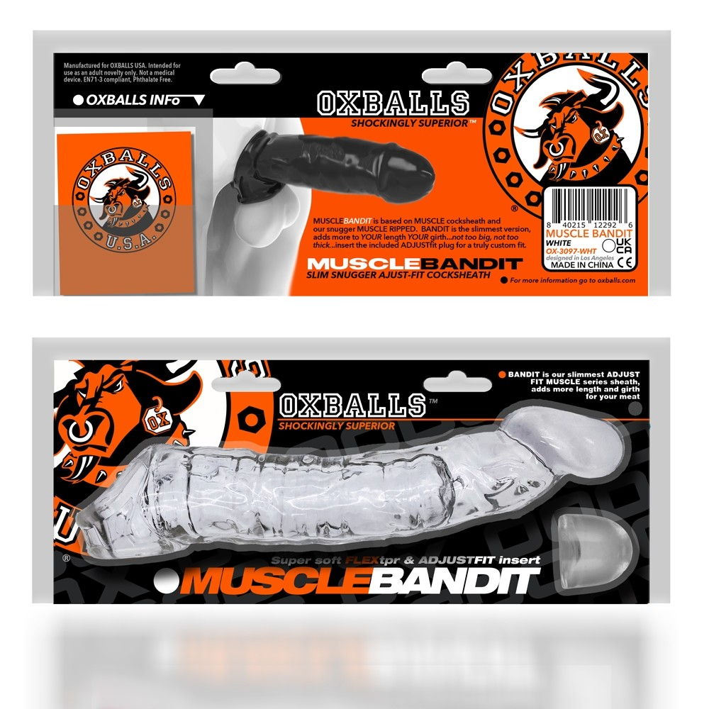 MUSCLE BANDIT, slimmest Muscle cocksheath, CLEAR