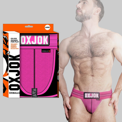 SLINGJOCK, upthrust slider-strap jock, PINK SKY, X-LARGE