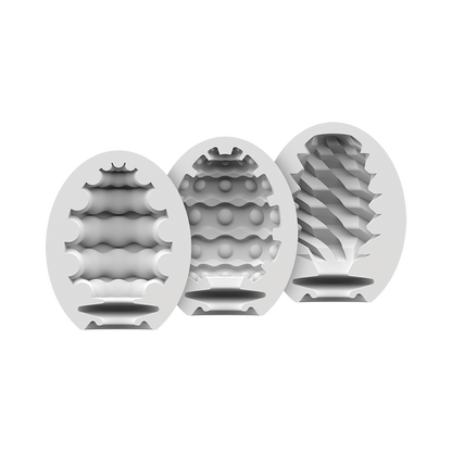 Masturbator Egg 3er Set (Riffle, Bubble, Fierce) Assorted