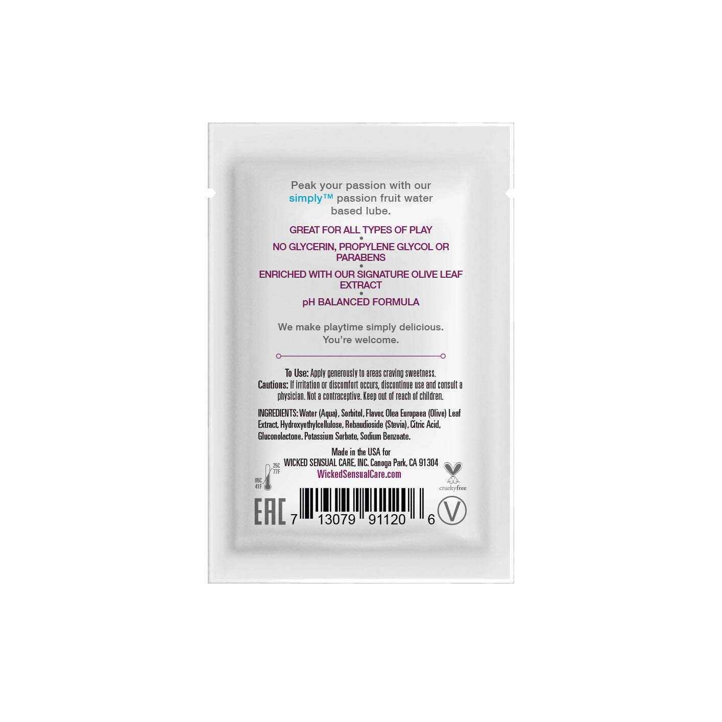 Simply Aqua Passion Fruit Sachet .1oz